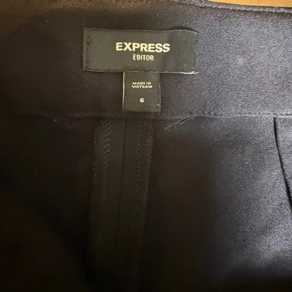 EXPRESS Editor Midi Skirt Pencil Career Business Office Black Size 6 NWT-952 - Picture 4 of 9